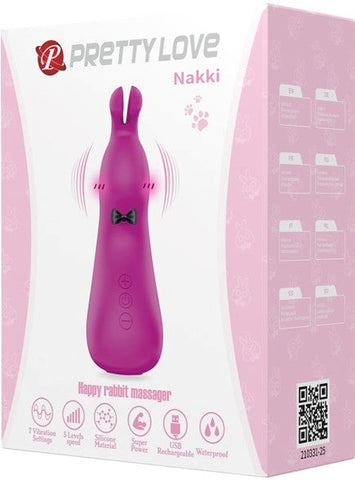 Baile Pretty Love USB Rechargeable Nakki Vibrating Cock Ring Purple - Rabbit Vibrators