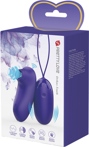Baile Pretty Love Rechargeable Orthus Youth Love Egg Vibrator Purple Cock Ring - Love Eggs and Kegel Exercisers