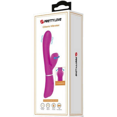 Baile Pretty Love USB Rechargeable Rabbit Style Clitoris Vibrator Purple - Rabbit Vibrators