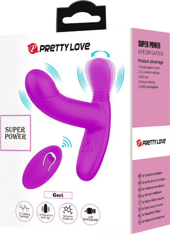 Baile Pretty Love Geri Rechargeable 12 Function G Spot Clitoral Vibrator - G-Spot Vibrators