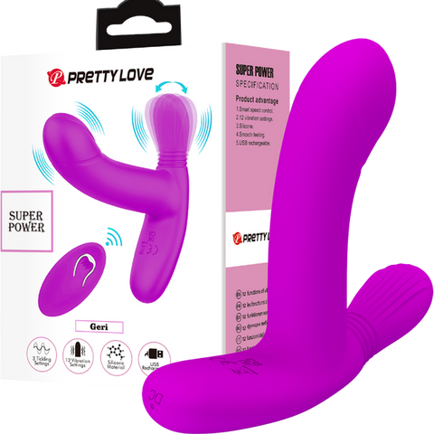 Baile Pretty Love Geri Rechargeable 12 Function G Spot Clitoral Vibrator - G-Spot Vibrators