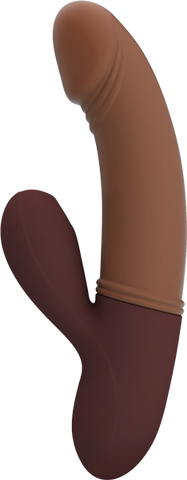 Baile Pretty Love Kane Rechargeable Rabbit G Spot Massager Brown with Ring - Rabbit Vibrators