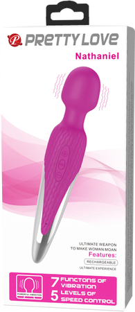 Baile Pretty Love Nathaniel Power Vibrating Body Wand Massager Purple - Body Wands