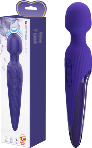 Pretty Love Antony Youth 7 Function Body Wand Vibrator Purple Penile Ring - Body Wands