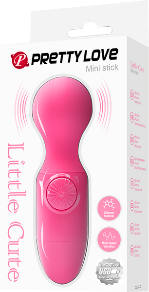 Pretty Love Rechargeable Mini Stick Body Wand Massager Pink - - Body Wands