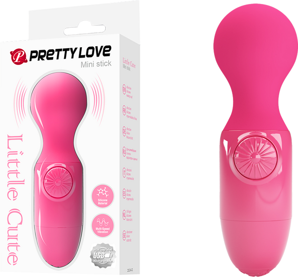 Pretty Love Rechargeable Mini Stick Body Wand Massager Pink - - Body Wands