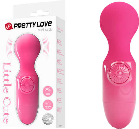 Baile Pretty Love Rechargeable Mini Stick Body Wand Massager Pink Vibrator - Body Wands