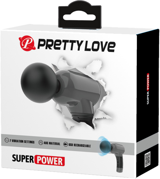 Pretty Love Super Power Body Wand Massager Black - - Body Wands