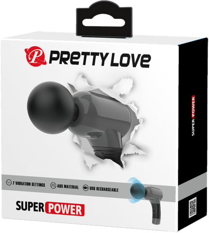Baile Pretty Love Super Power Body Wand Massager Black Vibrator - Body Wands