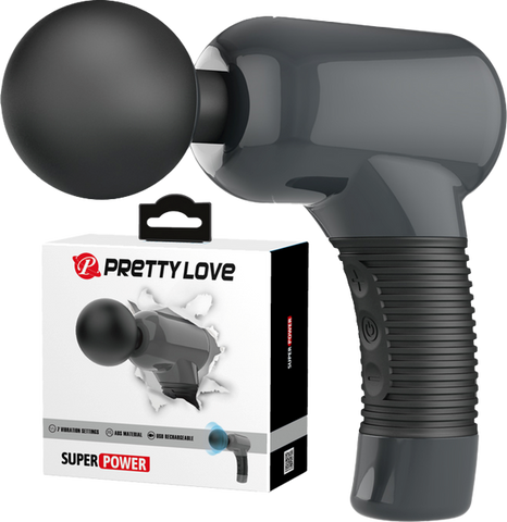 Baile Pretty Love Super Power Body Wand Massager Black Vibrator - Body Wands