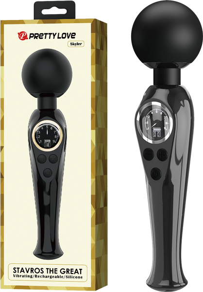 Stavros The Great Skyler Rechargeable Body Wand Massager Black - - Body Wands