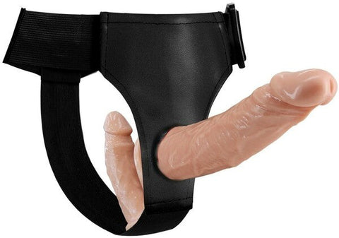 Baile Pretty Love Ultra Passionate Double Dildo Strap On Harness and Rings - Strap On Sextoys