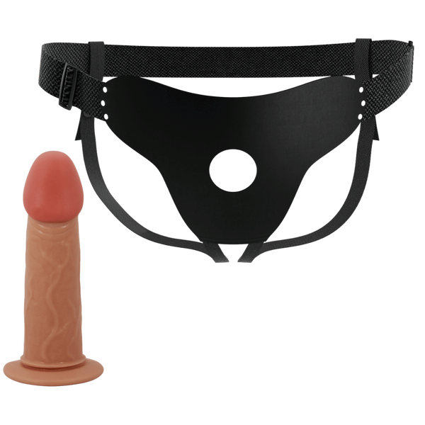 Pretty Love Stark Universal Strap On Harness With 6.9 Dildo Inch Flesh - - Strap On Sextoys