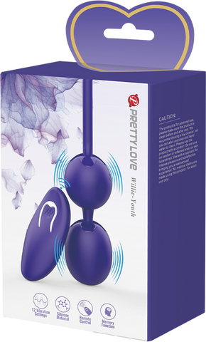Pretty Love Willie Youth Remote Control Vibrating Love Egg Massager Purple - Love Eggs and Kegel Exercisers