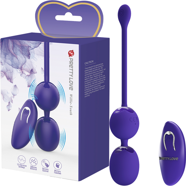 Pretty Love Willie Youth Remote Control Vibrating Love Egg Massager Purple - - Love Eggs and Kegel Exercisers