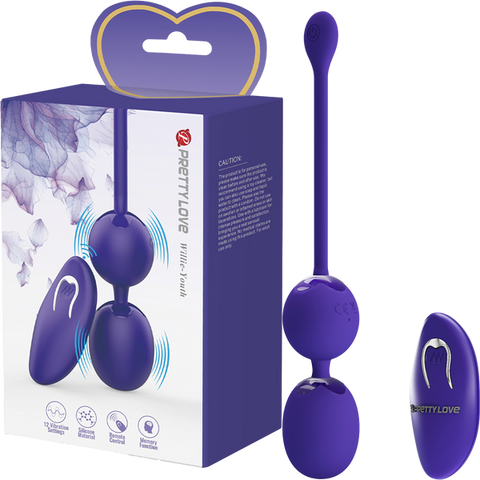 Pretty Love Willie Youth Remote Control Vibrating Love Egg Massager Purple - Love Eggs and Kegel Exercisers