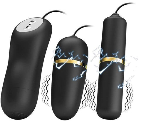 Pretty Love Double Vibro Bullets Massager Black - Bullet Vibrators
