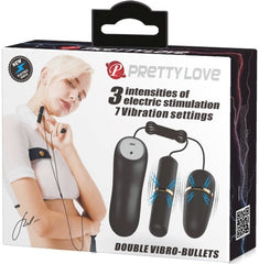 Pretty Love Double Vibro Bullets Massager Black - - Bullet Vibrators