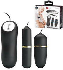 Pretty Love Double Vibro Bullets Massager Black - - Bullet Vibrators