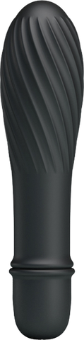 Baile Pretty Love Solomon 10 Function G Spot Silicone Vibrator Black Curved Design - G-Spot Vibrators