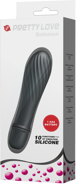 Pretty Love Solomon 10 Function G Spot Silicone Vibrator Black - - G-Spot Vibrators