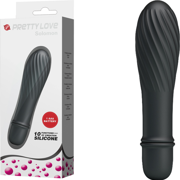 Pretty Love Solomon 10 Function G Spot Silicone Vibrator Black - - G-Spot Vibrators