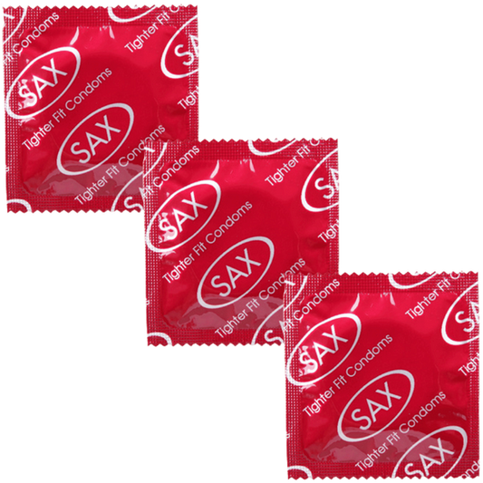 Sax Tighter Fit Smooth Latex Condoms 49mm 144 Pack - - Condoms