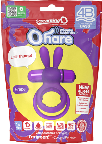 Screaming O Ohare 4B Low Pitch Bass Mens Vibrating Cock Ring Deep Rumbling - Vibrating Cock Rings