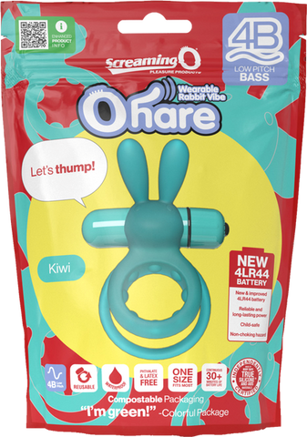 Screaming O Ohare 4B Low Pitch Bass Mens Vibrating Cock Ring Deep Rumbling - Vibrating Cock Rings
