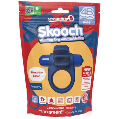 Screaming O Skooch 4B Low Pitch Bass Flexible Mens Cock Ring with Vibration - Vibrating Cock Rings