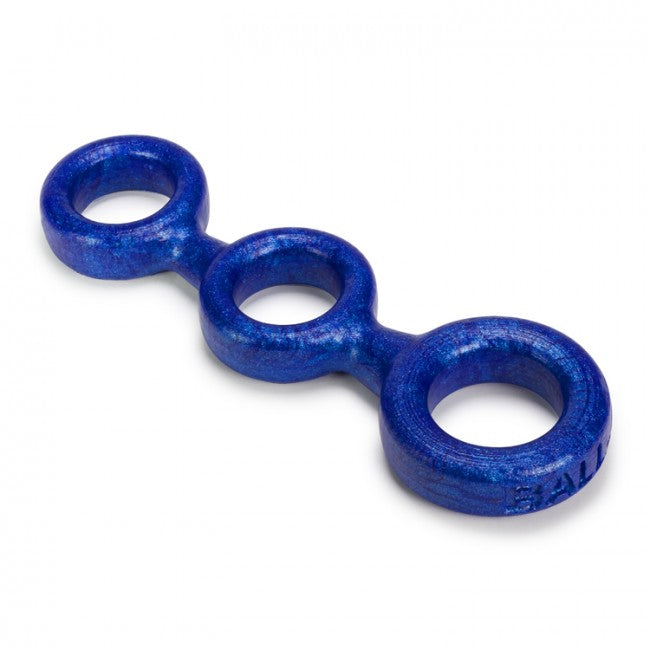 Oxballs 3-Ball Cock Ring With 2 Ball Stretchers - - Cock Rings