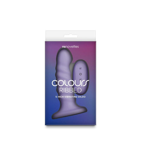 NS Novelties Colours Ribbed 5 Inch Vibrating Silicone Dildo
