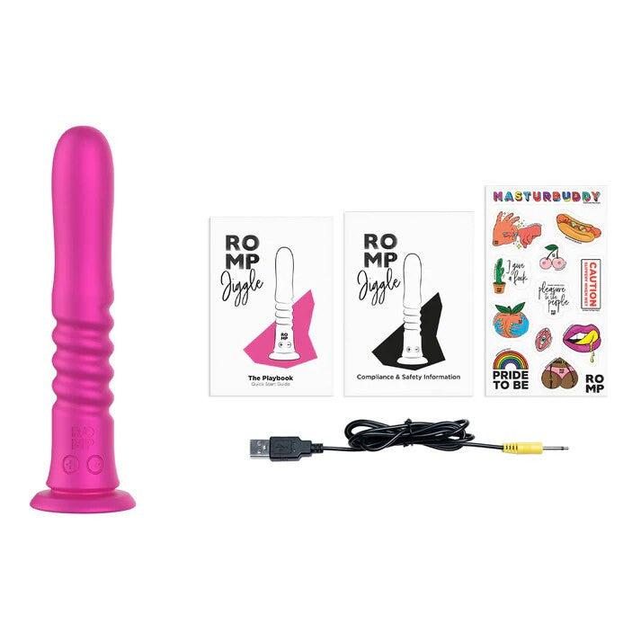 Love Honey Romp Jiggle Silicone Thrusting Vibrator - - G-Spot Vibrators