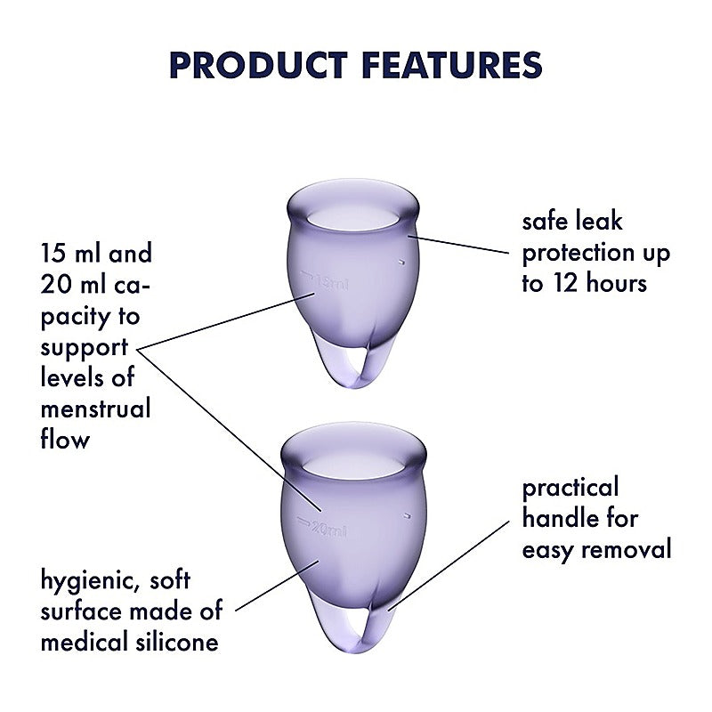 Feel Confident Silicone Menstrual Cup by Satisfyer - Menstrual Cups