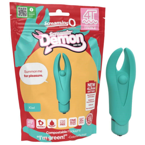 Screaming O Demon 4T High Pitch Treble Clitoral Vibrator with Ring Design - Clit Ticklers and Pulsators