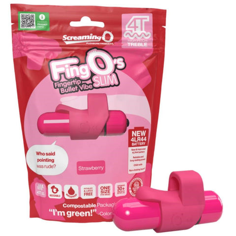Screaming O FingOs Slim 4T High Pitch Treble Adult Finger Massager and Feature - Finger and Tongue Vibrators