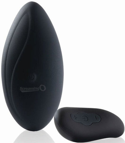 Screaming O Premium Ergonomic Remote Control Panty Vibrator Set Black Discreet - Remote Control Vibrators