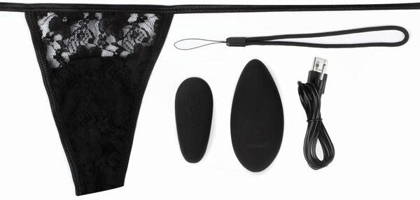 Screaming O Premium Ergonomic Remote Control Panty Vibrator Set Black Discreet - - Remote Control Vibrators