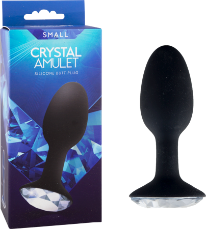 Seven Creations Crystal Amulet Silicone Butt Plug Small with Flared Base - Butt Plugs