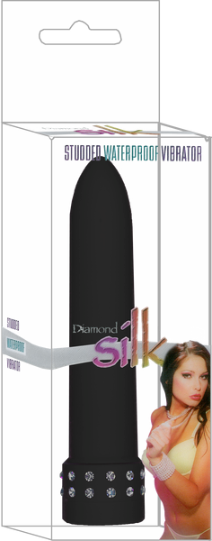 Seven Creations Diamond Silk Bullet Vibrator Black - - Bullet Vibrators