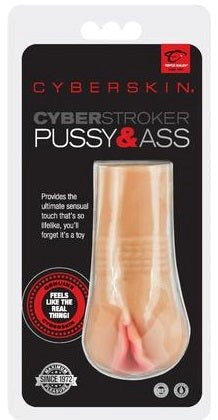 CyberSkin CyberStroker Pussy & Ass Male Masturbation Sleeve Flesh - - Masturbators and Strokers
