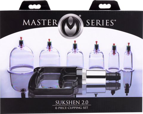 Master Series Sukshen Cupping Set With Acu Points 6 Piece - Breast and Nipple Toys