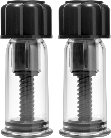 Master Series Black Maxxx Powerful Twist Nipple Suckers - Nipple and Clit Clamps