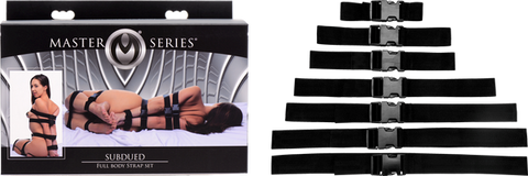 Master Series Subdued Full Body Bondage Strap Set - Cuffs And Restraints