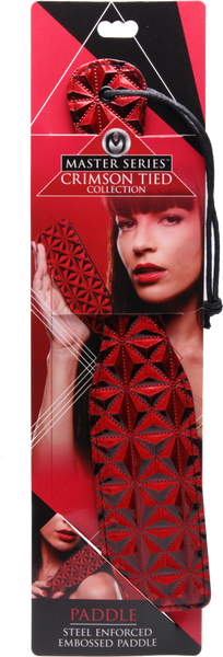 XR Brands Master Series Crimson Tied Steel Enforced Bondage Spanking Paddle - - Paddles And Slappers