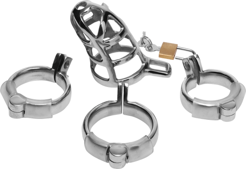 Master Series Stainless Steel Male Chastity Cock Cage - Male Chastity