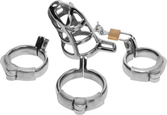Master Series Stainless Steel Male Chastity Cock Cage - - Male Chastity