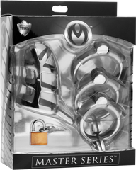 Master Series Stainless Steel Male Chastity Cock Cage - - Male Chastity