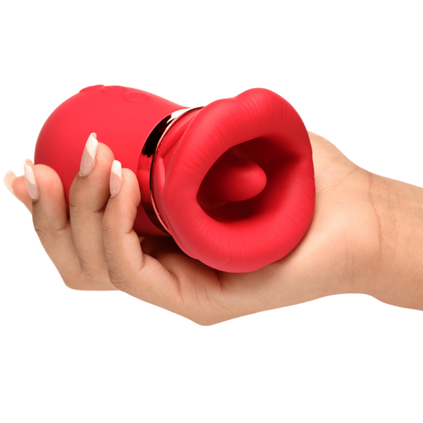 XR Brands Kiss Me More Kissing Sucking & Vibrating Clitoral Stimulator - - Clit Ticklers and Pulsators