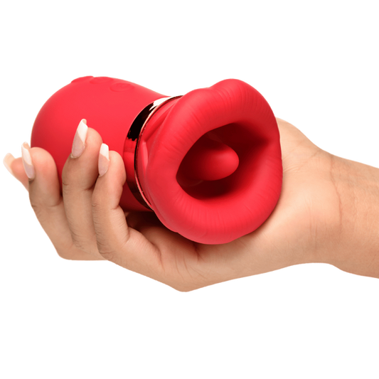 XR Brands Kiss Me More Kissing Sucking & Vibrating Clitoral Stimulator - - Clit Ticklers and Pulsators